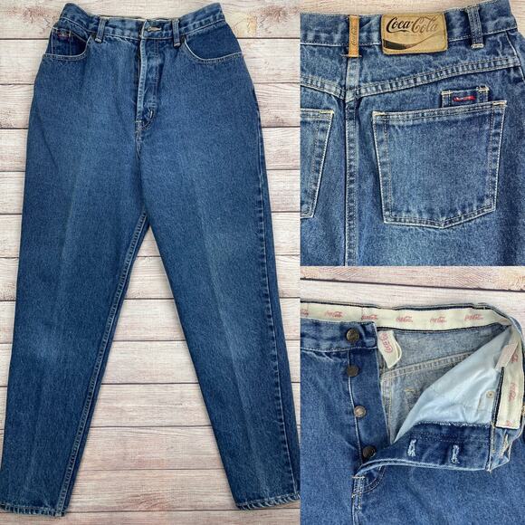 Coca Cola Denim - VTG Coca Cola Button Fly Mom Jeans